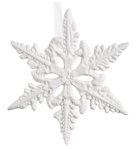 Porcelain snowflake white 9cm