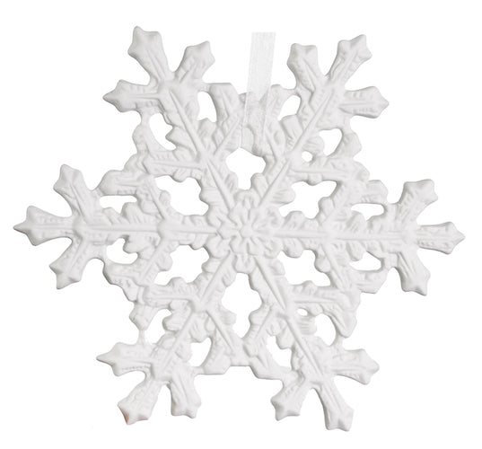 Porcelain snowflake white 12,8cm