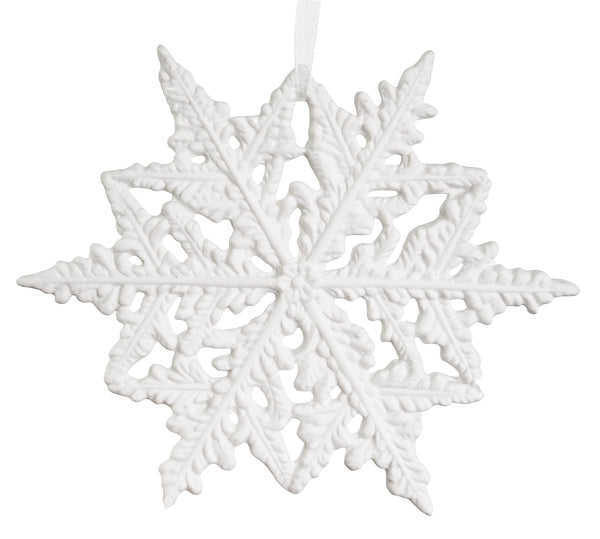 Porcelain snowflake white 13cm