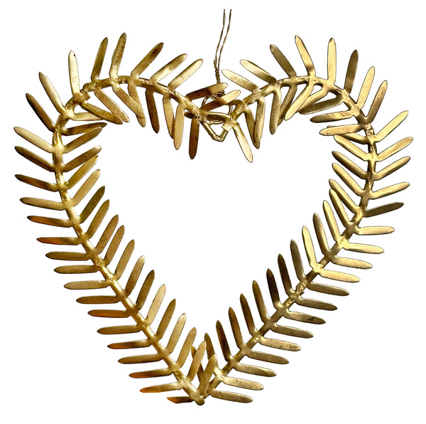 Brass heart ornament 11cm