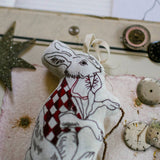 Handsome Hare, Rabbit, Cotton Ornament/Token