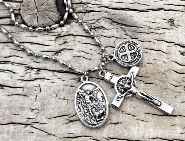 Antique Saint Prayer Pendant