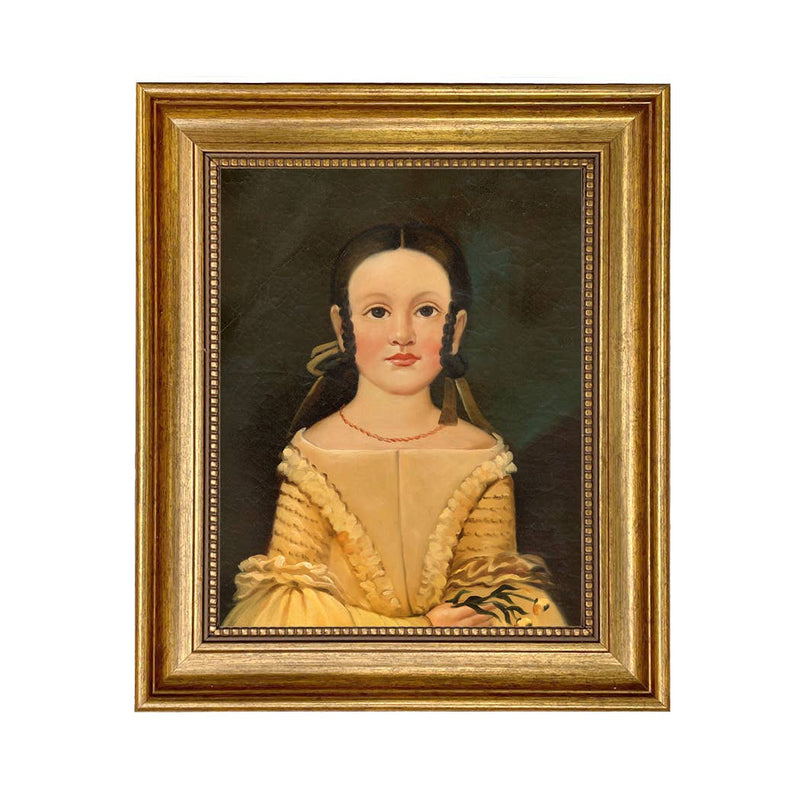 Mary Jane with Flowers, Painting Print on Canvas