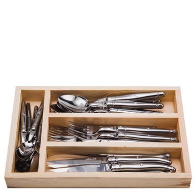 Jean Dubost 24 Pc Stainless Steel Everyday Flatware Set