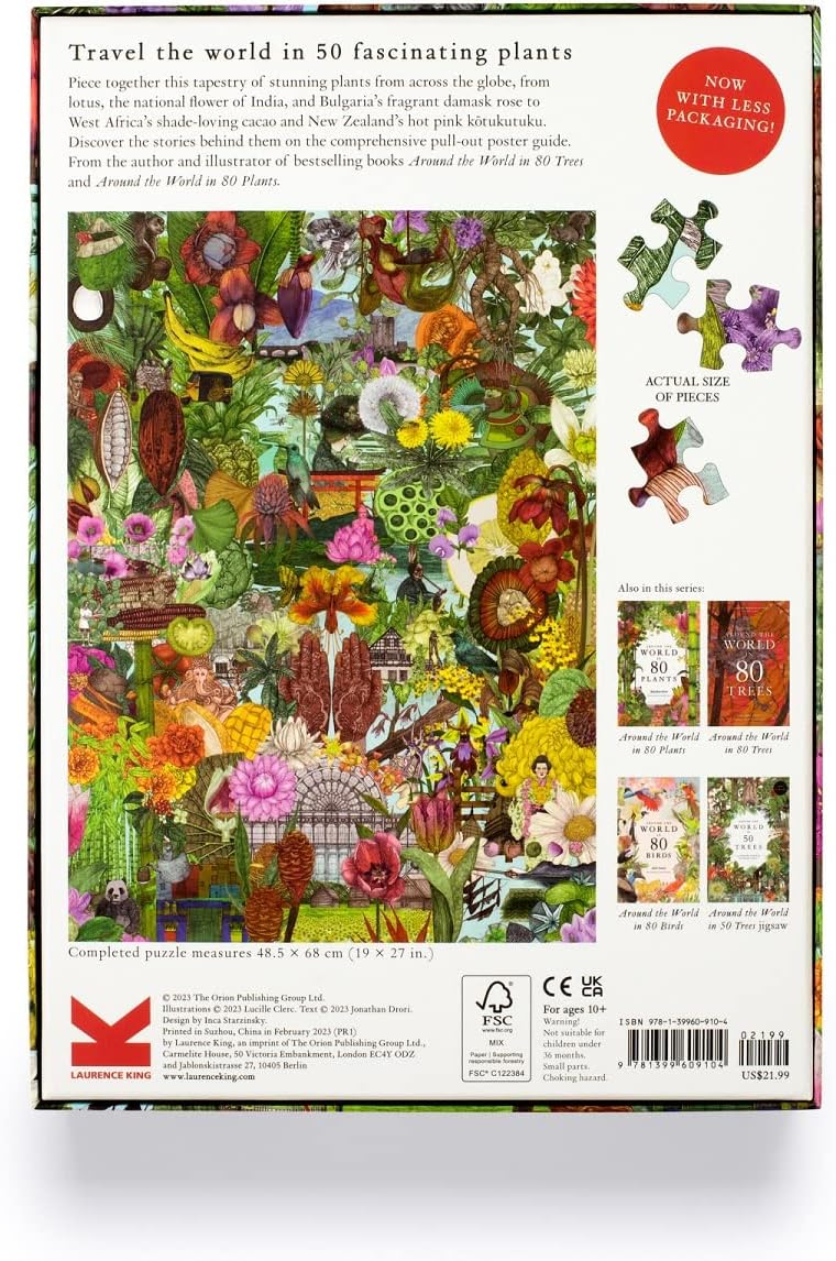 Around the World in 50 Plants 1000 Piece Puzzle