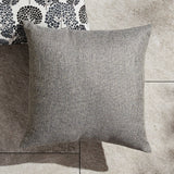 Gage Square Indoor-Outdoor Pillow 20", Gray