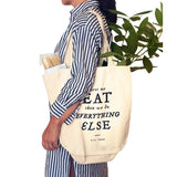 NEW! Organic Cotton Market Tote "First we eat"