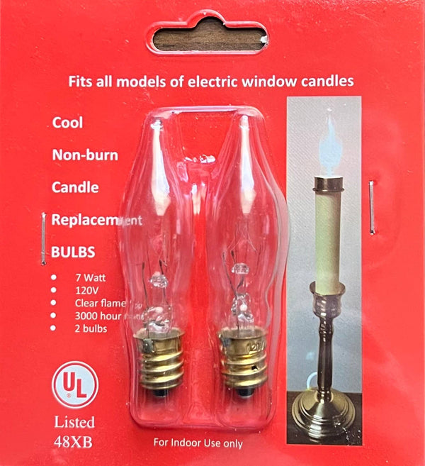 Cool Burning Replacement Bulbs 2pc Pack for Electric Candles