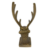 4-1/4" Antiqued Brass Stag Pen Holder/Paperweight