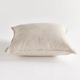 Geo Square Indoor-Outdoor Pillow 24", Tan & Cream