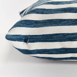 Grant Square Indoor-Outdoor Pillow 20", Navy Blue