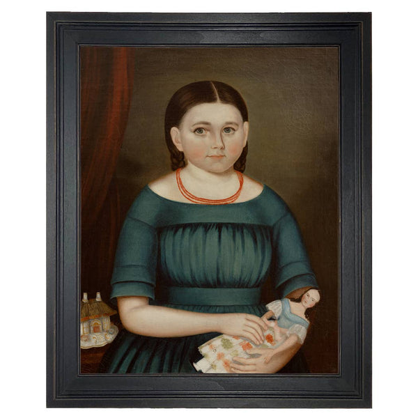 Mary Wilcox by Joseph Whiting Stock Primitive Folk Art Print