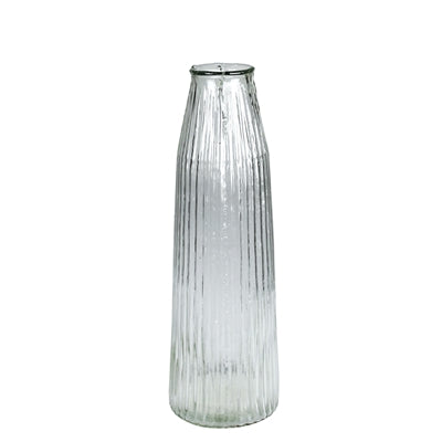 Melba Ribbed Vase, Glass - Med