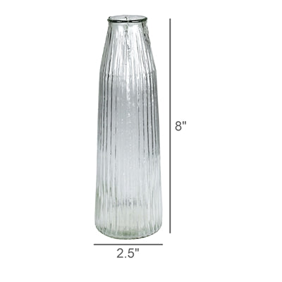 Melba Ribbed Vase, Glass - Med