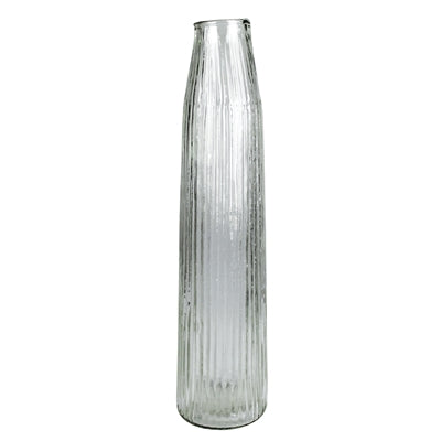 Melba Ribbed Vase, Glass - Lrg