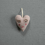 Handsome Heart, lavender & cotton Ornament