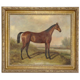 Hunter in a Landscape Framed Oil Painting Print on Canvas