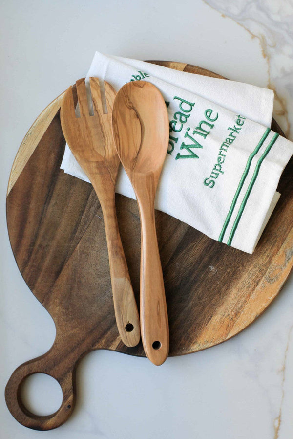 Olivewood Salad Spoon and Fork Set