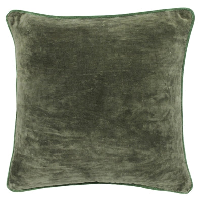 Andover Velvet Pillow, Juniper Green