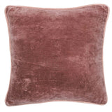 Andover Velvet Pillow, Rosewood Red