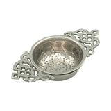 4-1/2" Nickel Plated Tea Strainer- Antique Vintage Style