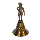 Antiqued Brass Colonial Man Table Bell