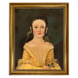 Mary Jane with Flowers, Painting Print on Canvas
