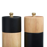 S/2 6-1/2"H Rubber Wood Salt