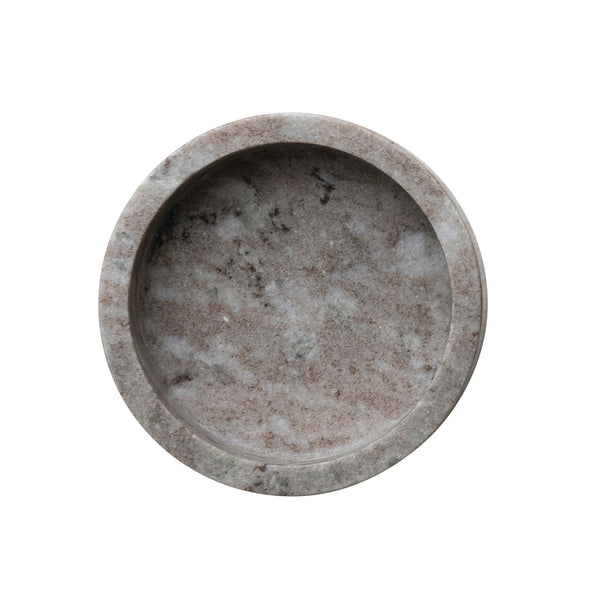 5" Round x 1-1/2"H Marble Wine