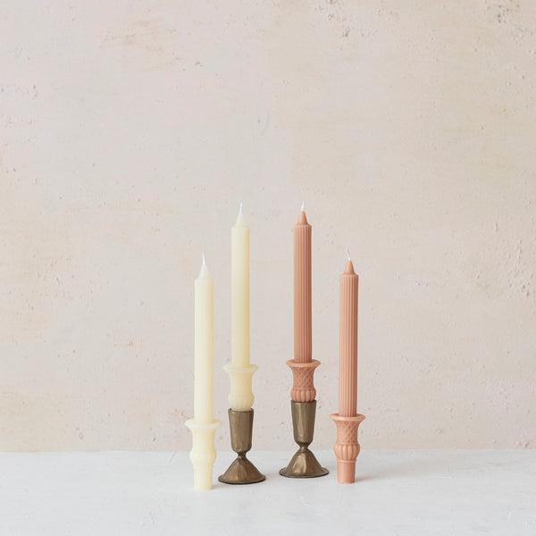 S/2 10"H Taper Candle, Ivory