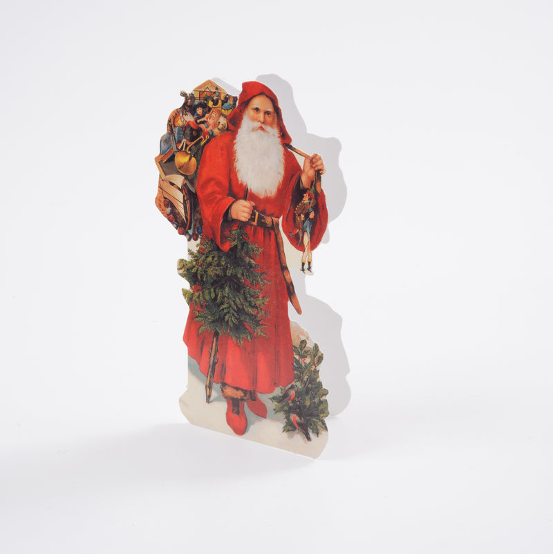 Father Christmas and Sack Nostalgic Christmas Card