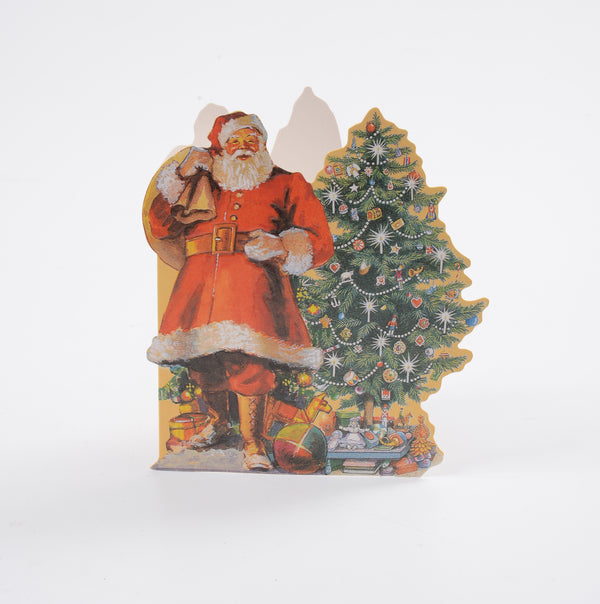 Santa,Tree and Toys Nostalgic Christmas Card