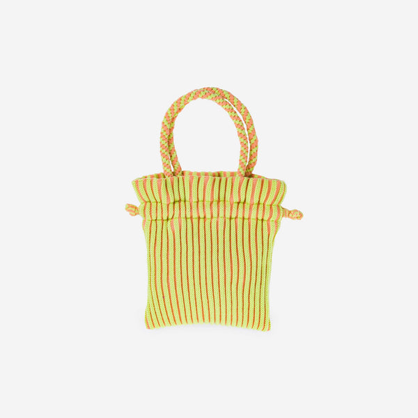 Candy Stripe Mini Tote - SS23-Peach Lime