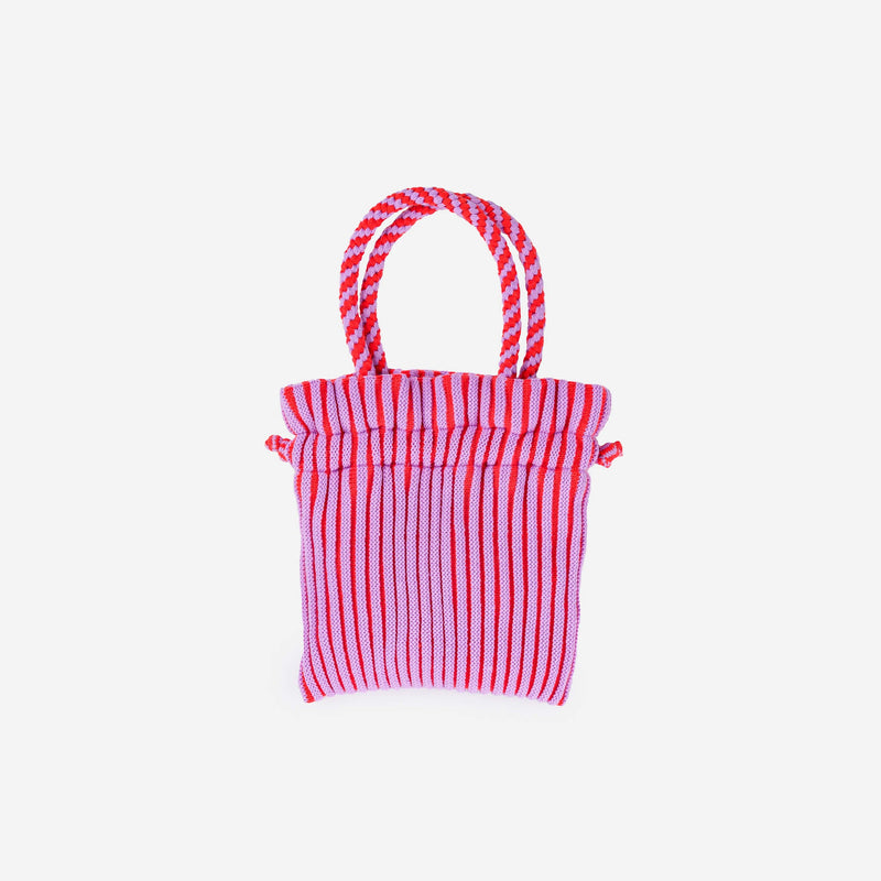 Candy Stripe Mini Tote - SS23-Poppy Lilac