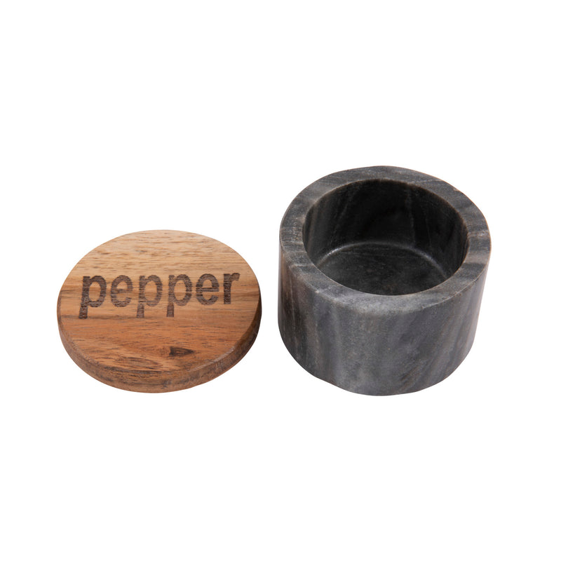 2-1/2"Rnd Marble Salt & Pepper each