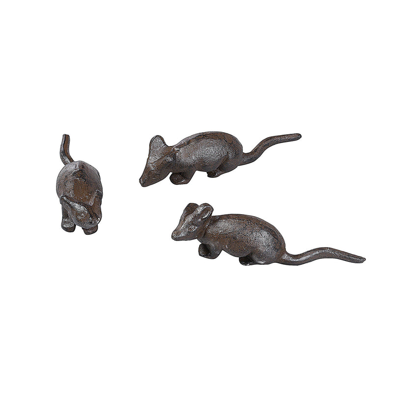 5"L Cast Iron Mouse, 3 Styles