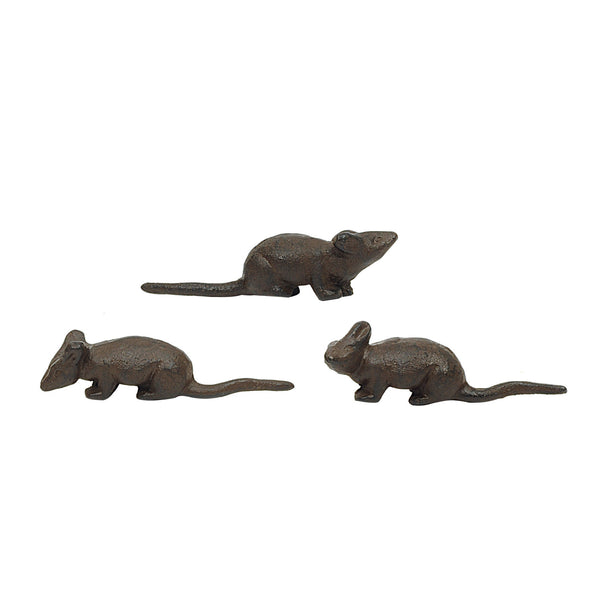 5"L Cast Iron Mouse, 3 Styles