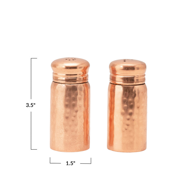 S/2 Copper Finish Salt & Pepper