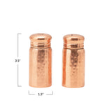 S/2 Copper Finish Salt & Pepper