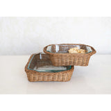 12"L x 3"H Woven Rattan