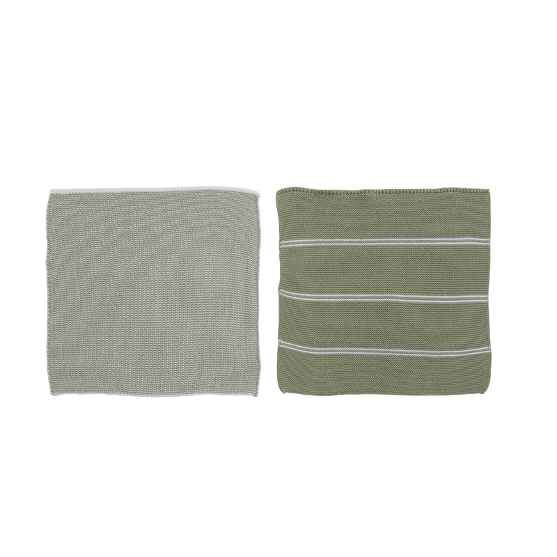 S/2 12" Square Cotton Dish