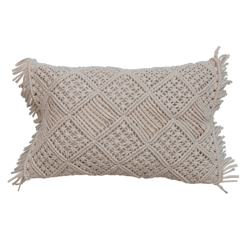 20"L x 12"H Hand-Woven Pillow