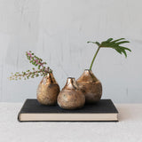 Short Metal Vases