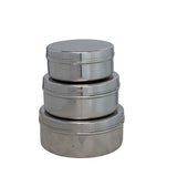 S/3 5-1/2" Rnd Metal Stainless