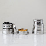 S/3 5-1/2" Rnd Metal Stainless