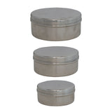 S/3 5-1/2" Rnd Metal Stainless