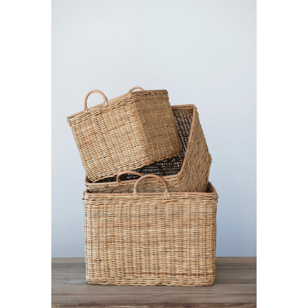 Med Rattan Basket Square