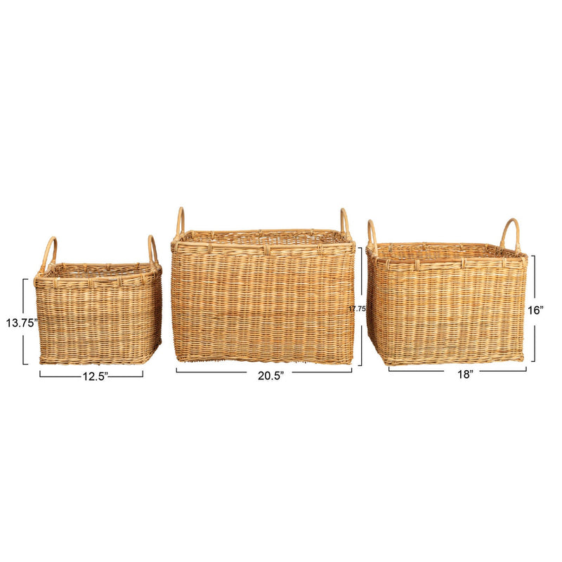 Small Rattan Basket Square