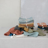 S/4 18" Sq. Stonewashed Linen