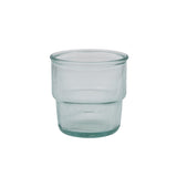 3 1/2" Glass Ribbed Stackable